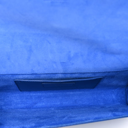Saint Laurent Grain De Poudre Classic Monogram Cassandre Clutch Blue Majorelle 5 of 7