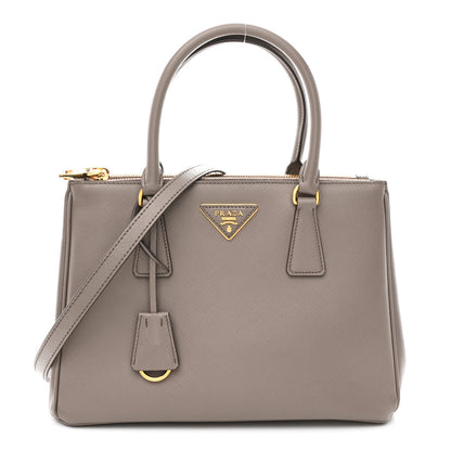 Prada Saffiano Small Galleria Double Zip Tote Argilla 1 of 12