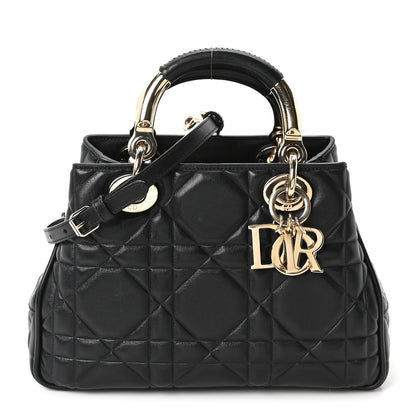 Christian Dior Calfskin Cannage Small The Lady 95.22 Black 1 of 9