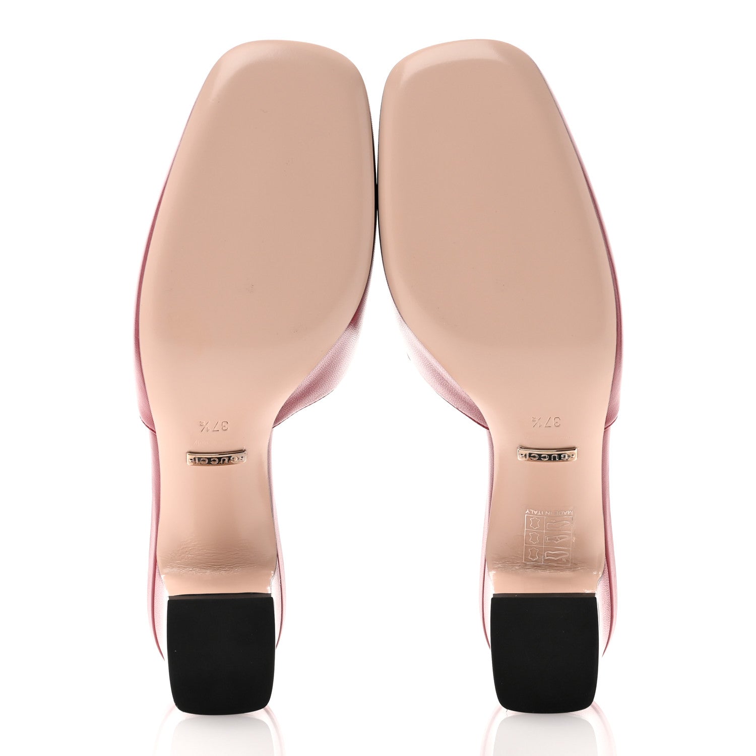 Gucci Malaga Kid Crystal Square G Madelyn Mules 37.5 Romantic Cerise 5 of 8