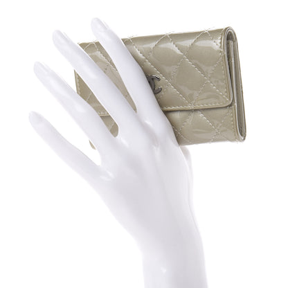 Chanel Patent Quilted Card Holder Light Gold 2 of 9