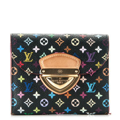 Louis Vuitton Monogram Multicolor Joey Wallet Black Grenade 1 of 7
