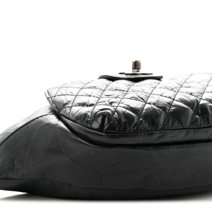 Chanel Crumpled Calfskin Quilted Casual Rock Waist Bag Fanny Pack Black 9 of 10