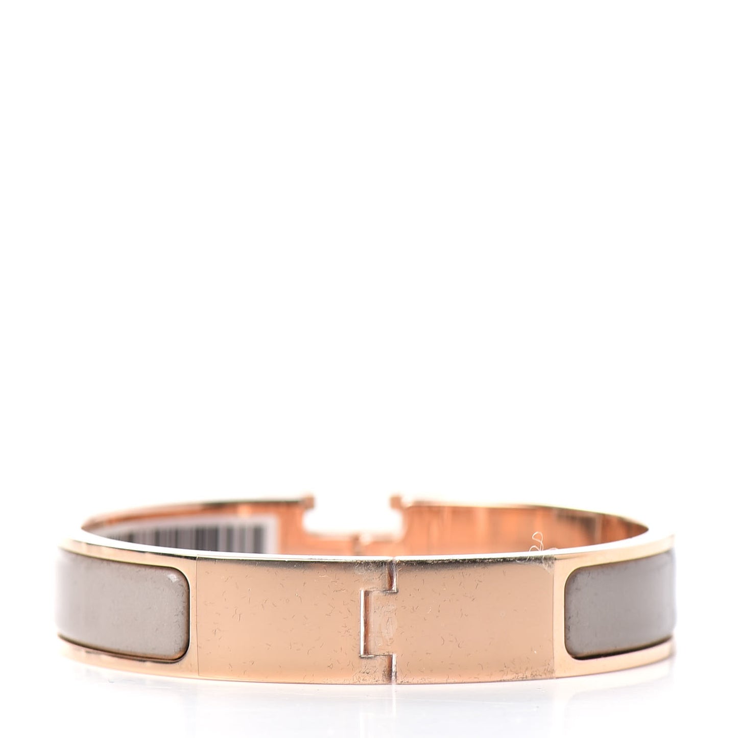 Enamel Clic Clac H Narrow Bracelet PM Marron Glace