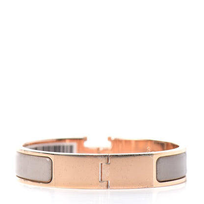 Hermes Enamel Clic Clac H Narrow Bracelet PM Marron Glace 3 of 4
