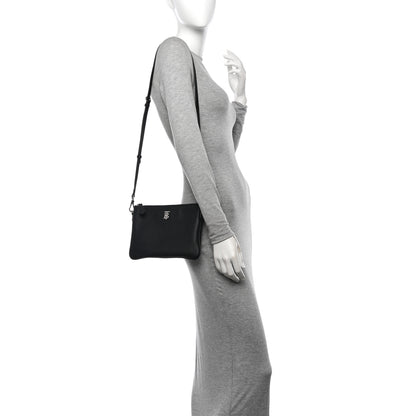 Burberry Grained Calfskin Peyton TB Crossbody Bag Black 2 of 11