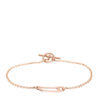 Hermes 18K Rose Gold Mini Chaine d'Ancre Punk Bracelet SH 1 of 5