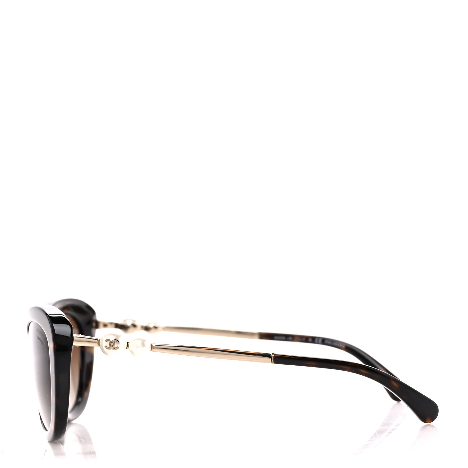 Chanel Acetate Pearl Polarized Cat Eye Sunglasses 5340-H Tortoise 3 of 8