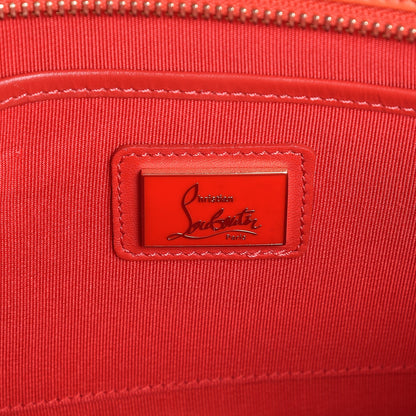 Christian Louboutin Calfskin Studded Loubiposh Chain Clutch Papaya 6 of 7