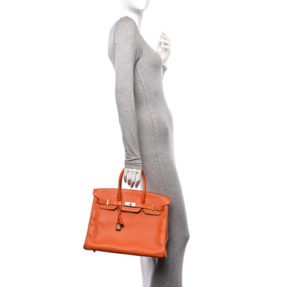 Hermes Epsom Birkin 35 Orange 2 of 12