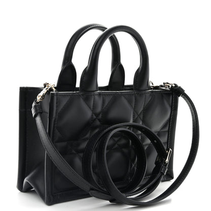 Christian Dior Calfskin Macrocannage Mini Book Tote Black 2 of 10