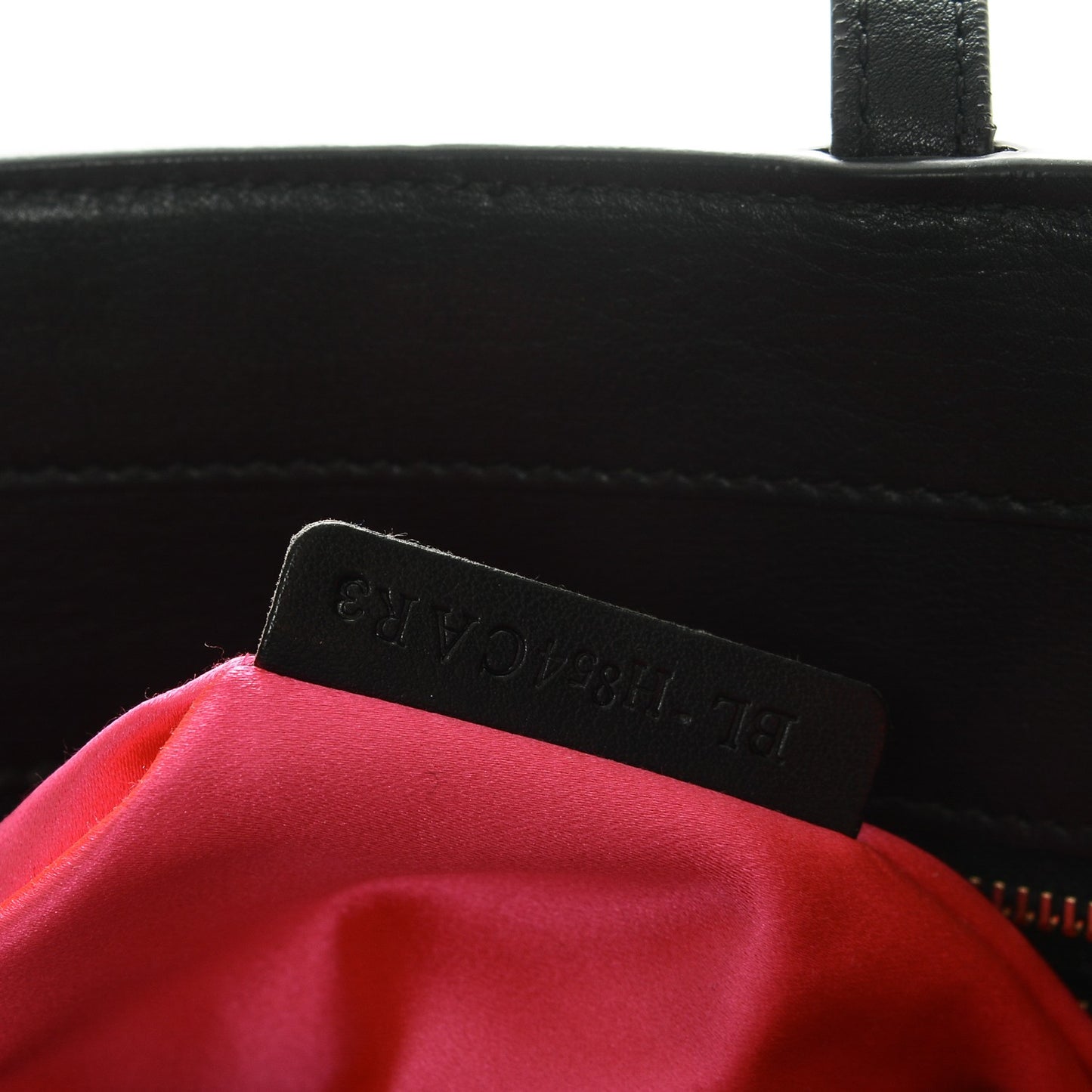 Calfskin Carmen Medium Tote Black Deep Rose
