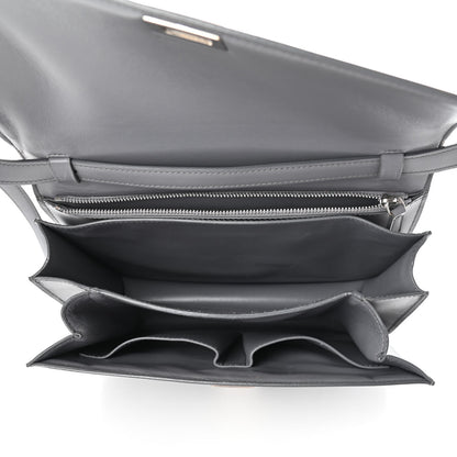 Celine Smooth Calfskin Medium Classic Box Flap Bag Storm 5 of 8