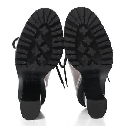 Valentino Garavani Calfskin Rockstud Lace-Up Ankle Boots 35.5 Poudre Black 5 of 9
