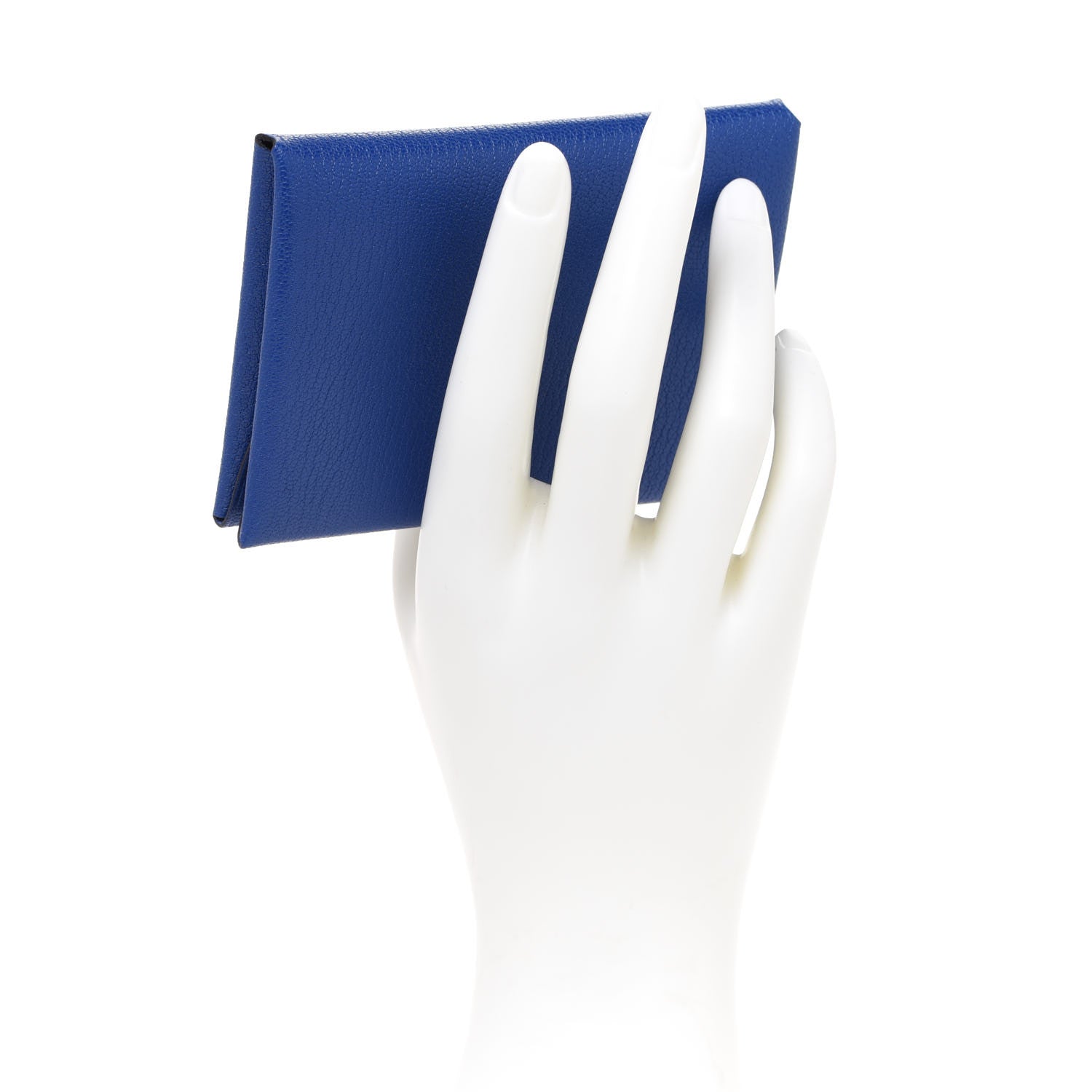 Hermes Chevre Mysore Calvi Duo Card Case Bleu Electrique 2 of 8