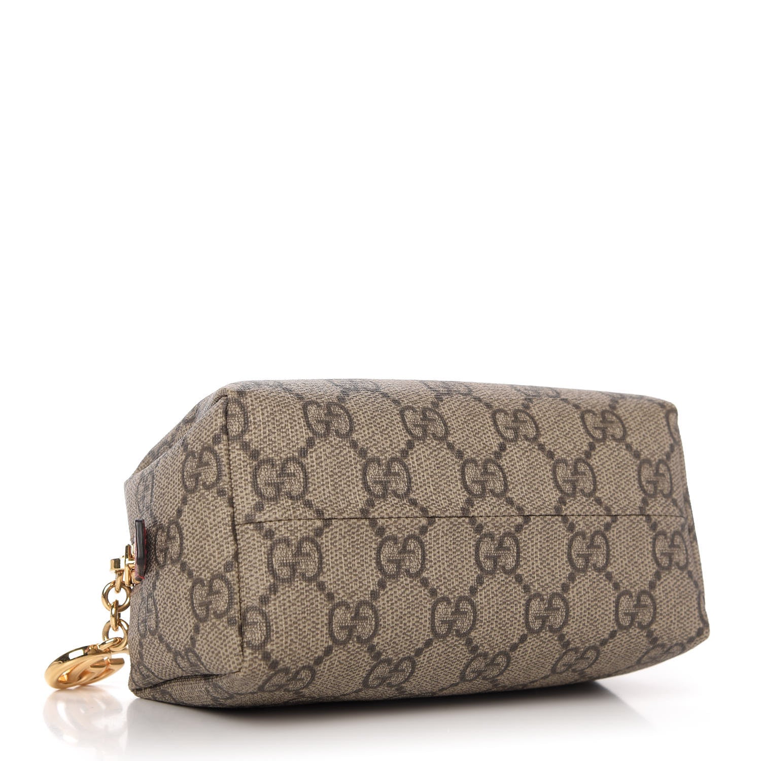 Gucci Soft GG Supreme Monogram Calfskin Small Ophidia Cosmetic Case Beige Ebony Hibiscus Red 4 of 10