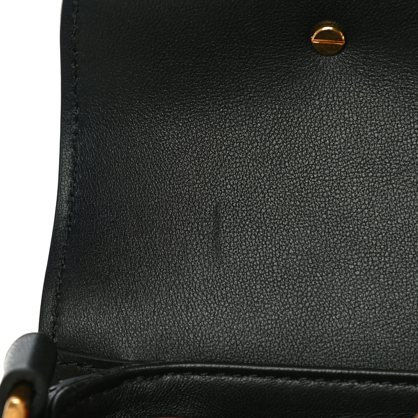 Calfskin Monochrome Small Supervee Crossbody Bag Black