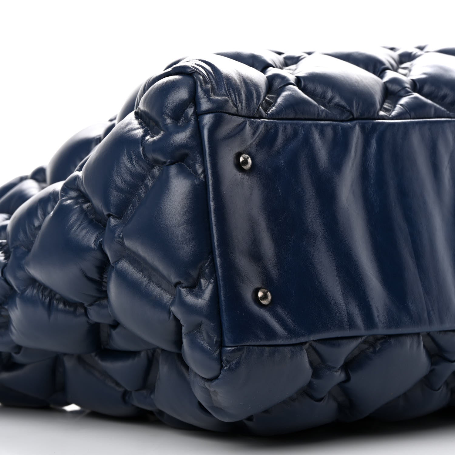 Chanel Calfskin Quilted Large Chesterfield Tote Navy 10 of 12