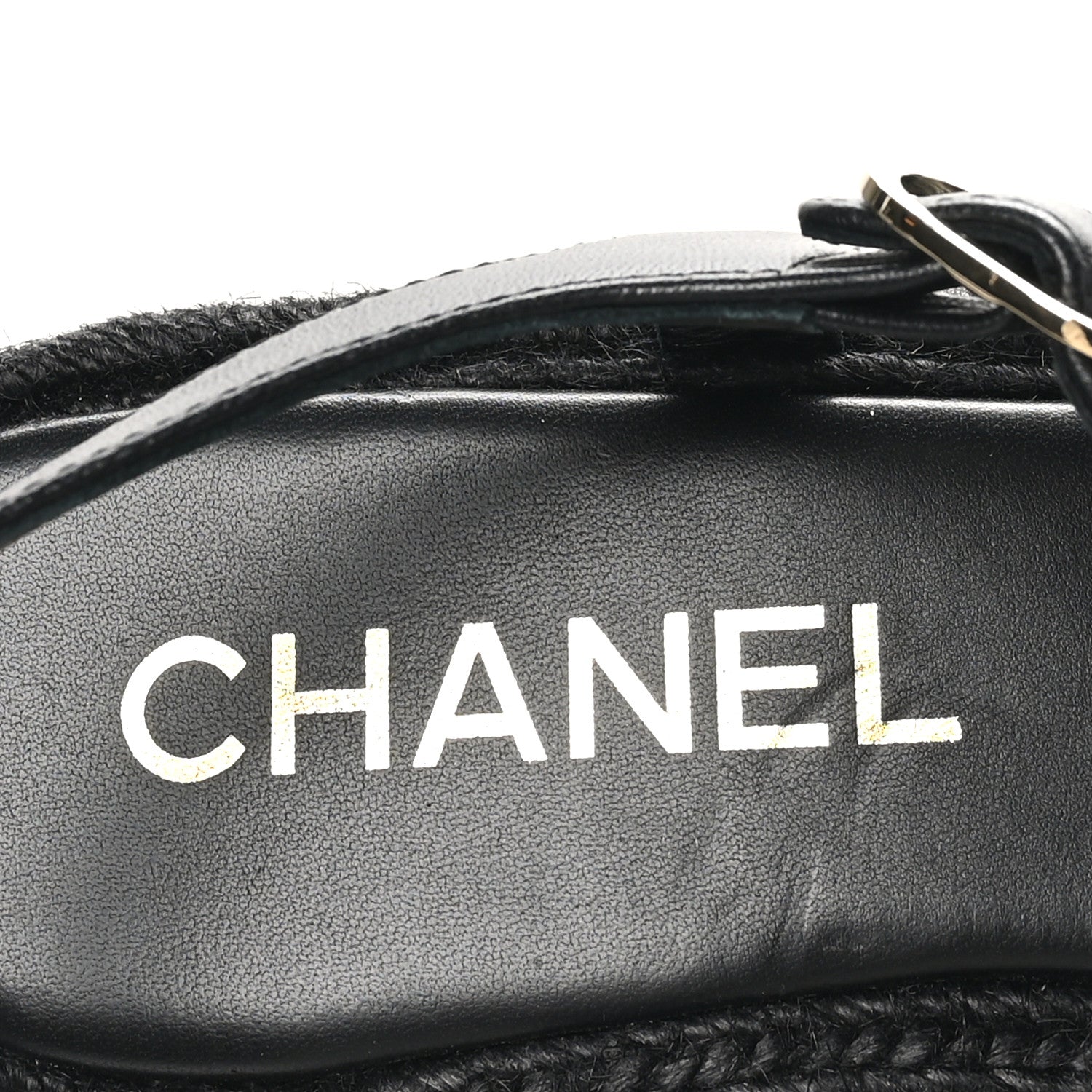 Chanel Lambskin Espadrille Sandals 40 Black 8 of 11