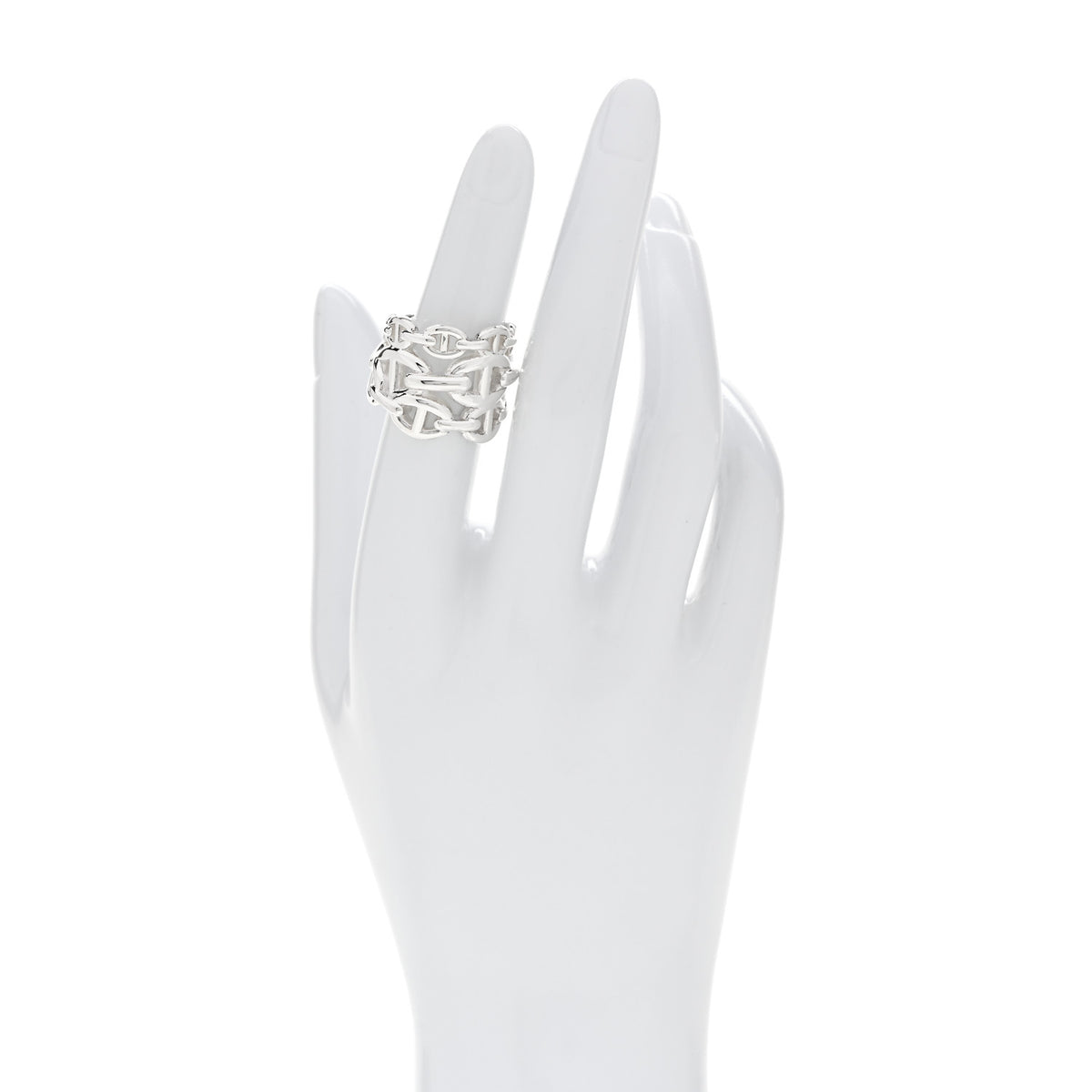 Sterling Silver GM Chaine d'Ancre Enchainee Band Ring 52 6