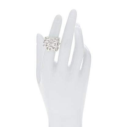 Hermes Sterling Silver GM Chaine d'Ancre Enchainee Band Ring 52 6 2 of 6
