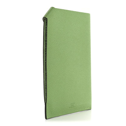 Hermes Epsom Tarmac Dot PM Passport Holder Vert Criquet Bleu Brume 3 of 10