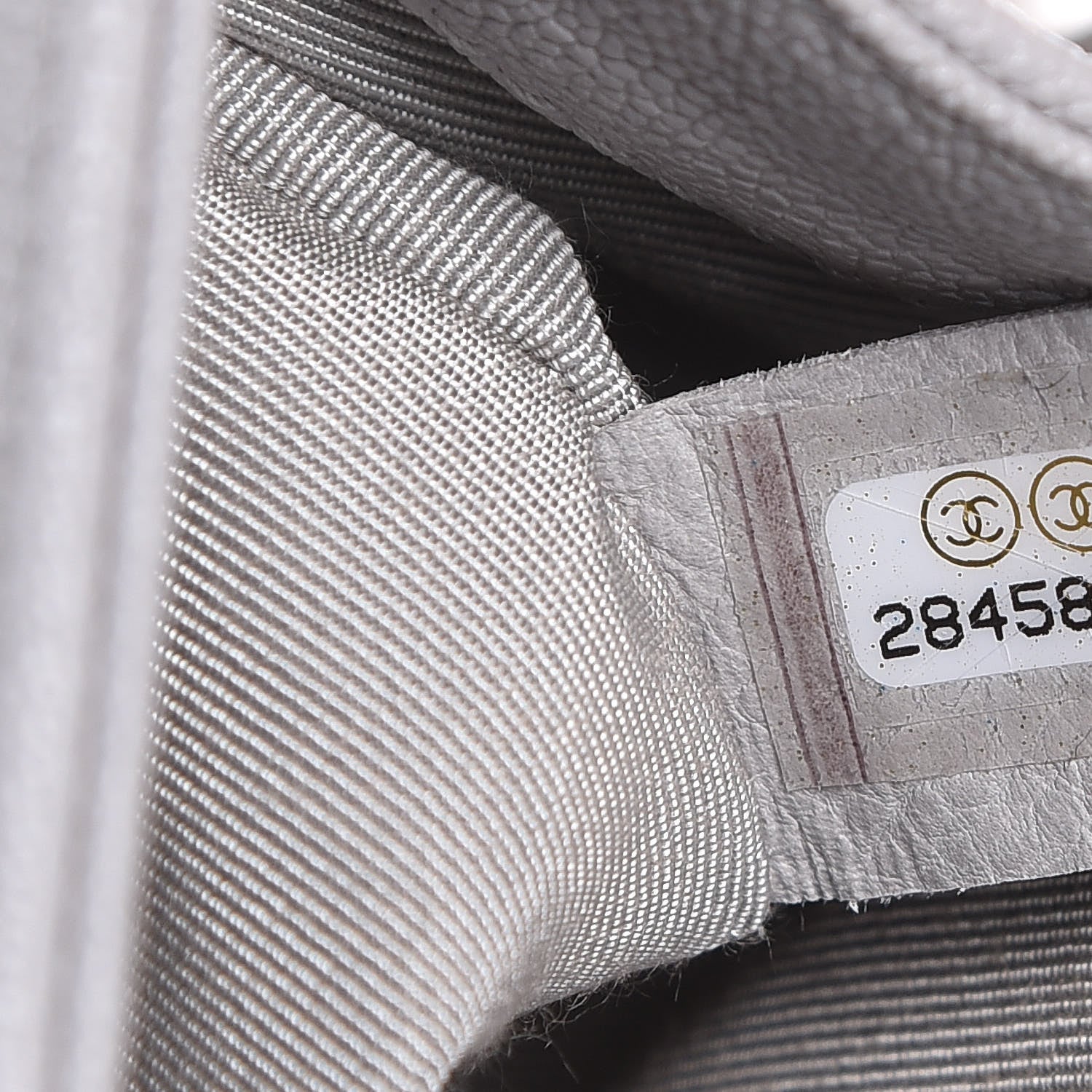 Chanel Caviar Quilted Small Boy Flap Light Grey 7 of 10