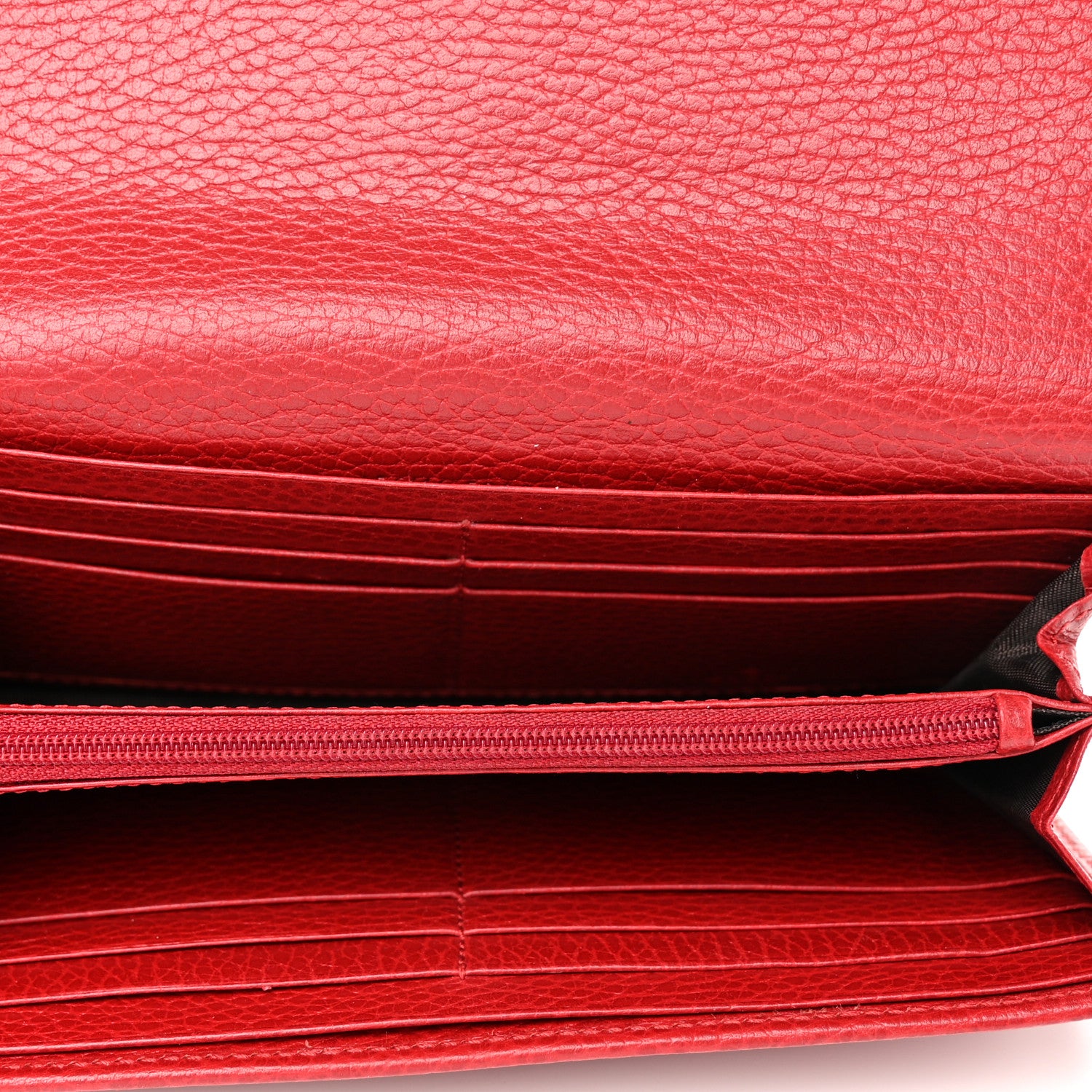 Gucci Dollar Calfskin GG Marmont Continental Wallet Hibiscus Red 4 of 6