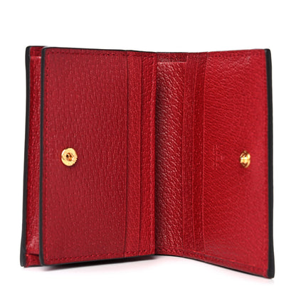 Gucci GG Supreme Monogram Flora Web Ophidia Card Case Red 5 of 12