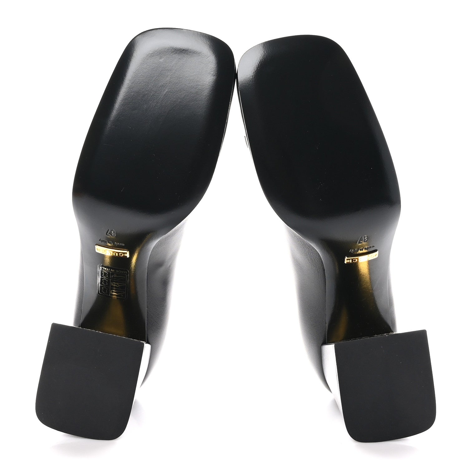 Gucci Malaga Kid Horsebit 75mm Pumps 37 Black 5 of 9