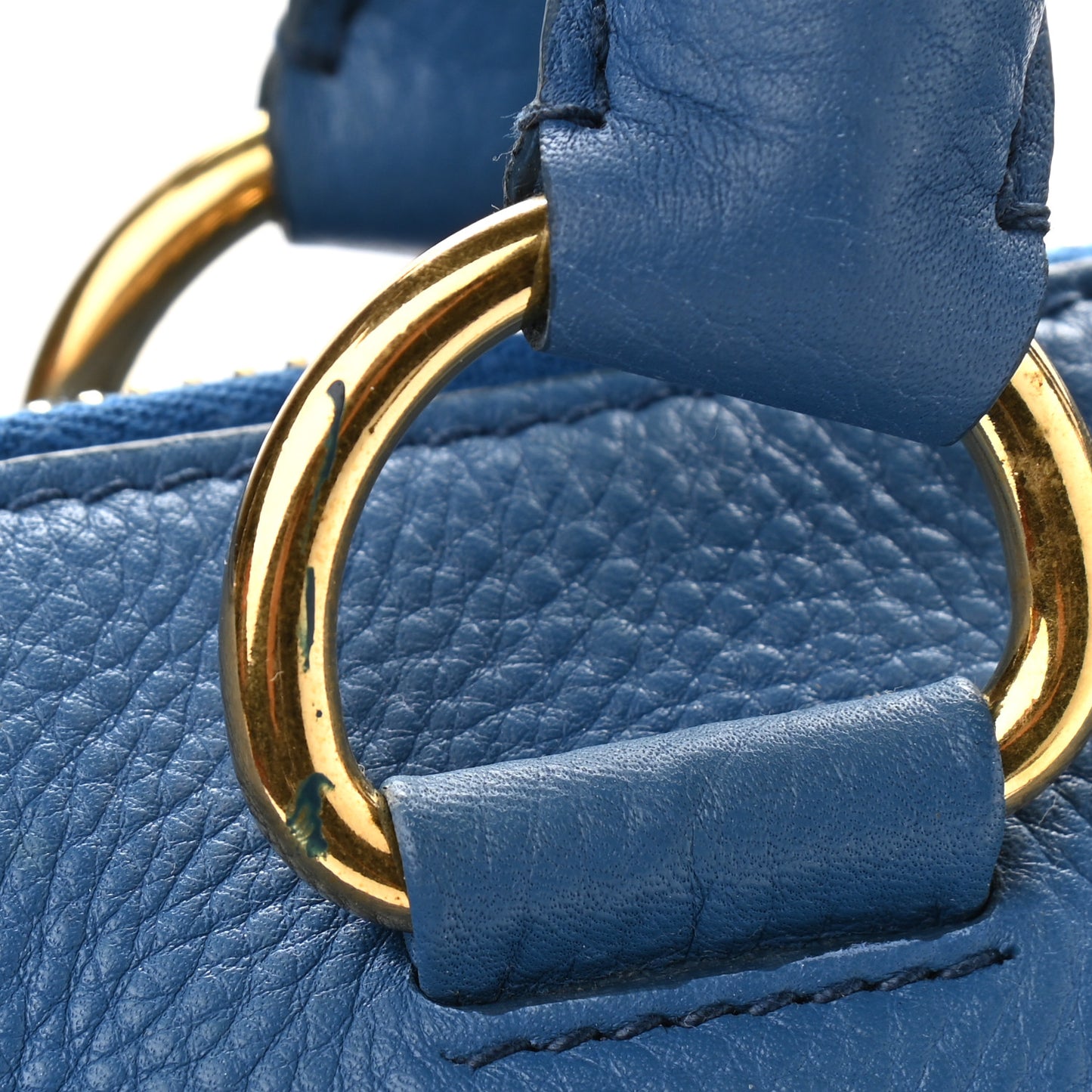 Vitello Daino Bauletto Tote Cobalto