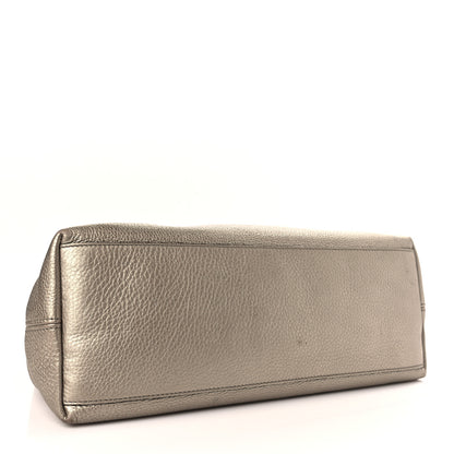 Gucci Metallic Pebbled Calfskin Medium Soho Chain Shoulder Bag Golden Beige 4 of 10