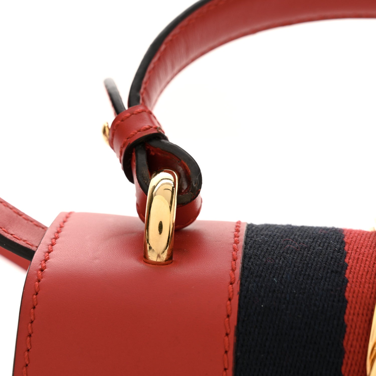 Gucci Calfskin Mini Sylvie Top Handle Bag Hibiscus Red 15 of 15