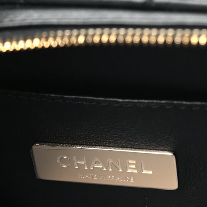 Chanel Calfskin Quilted Small Studded Square Vanity Case Black 6 of 10