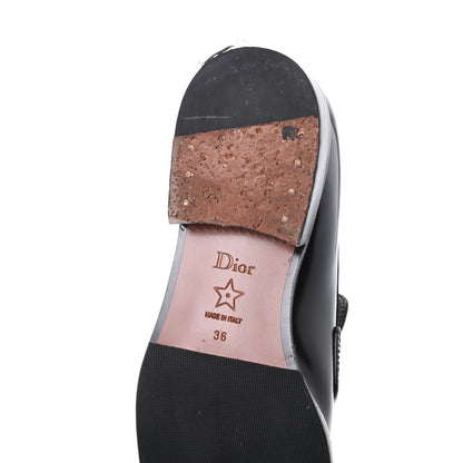 Christian Dior Shiny Calfskin Diordirection Loafers 36 Black 6 of 10