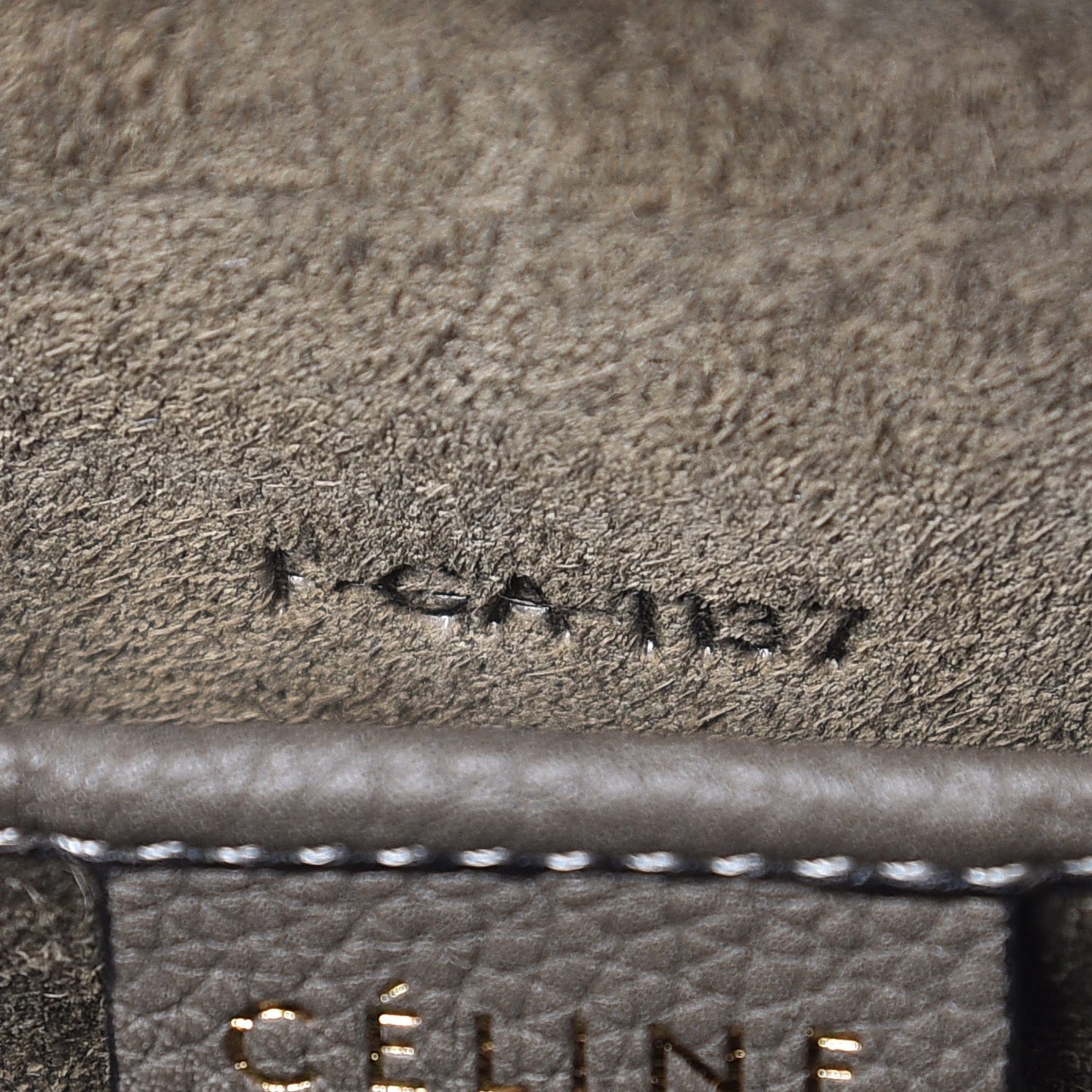 Drummed Calfskin Nano Luggage Stone