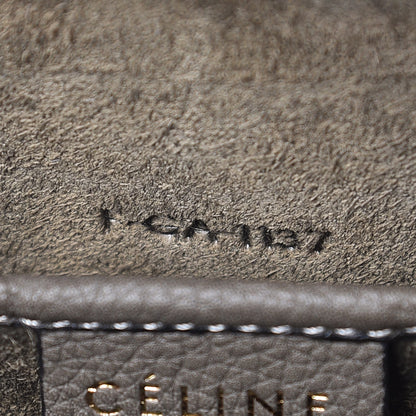 Celine Drummed Calfskin Nano Luggage Stone 9 of 9
