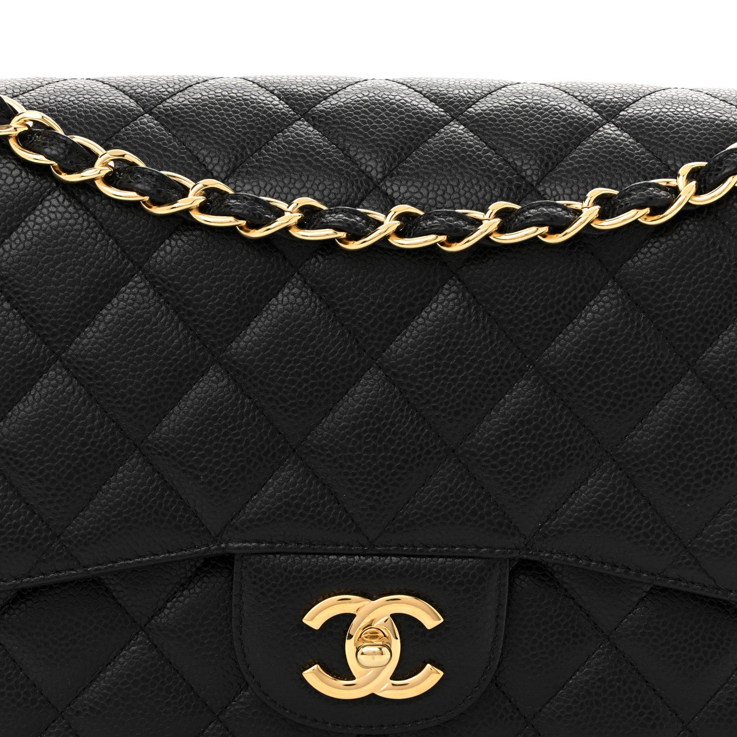 Chanel Caviar Quilted Jumbo Double Flap Black 8 of 11