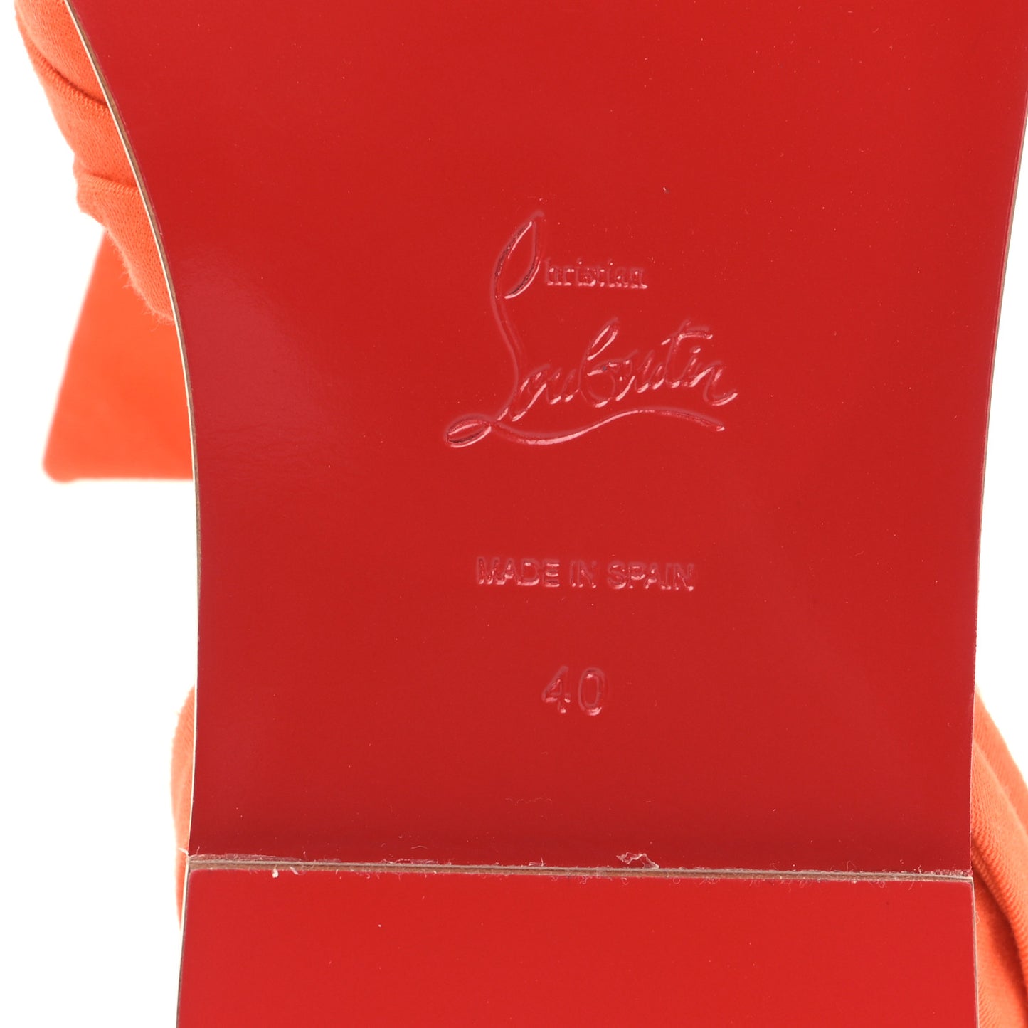 Gabardine Douce Du Desert Flat Sandals 40 Orange