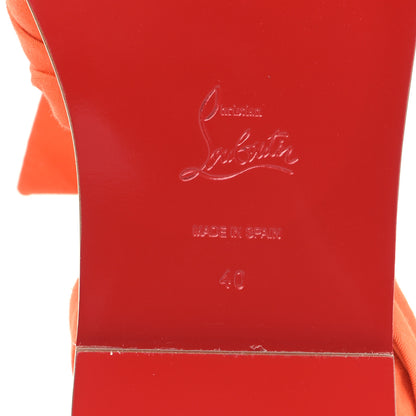 Christian Louboutin Gabardine Douce Du Desert Flat Sandals 40 Orange 6 of 7