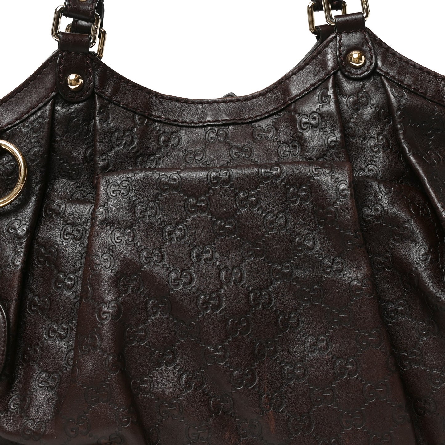 Guccissima Large Sukey Tote Dark Brown