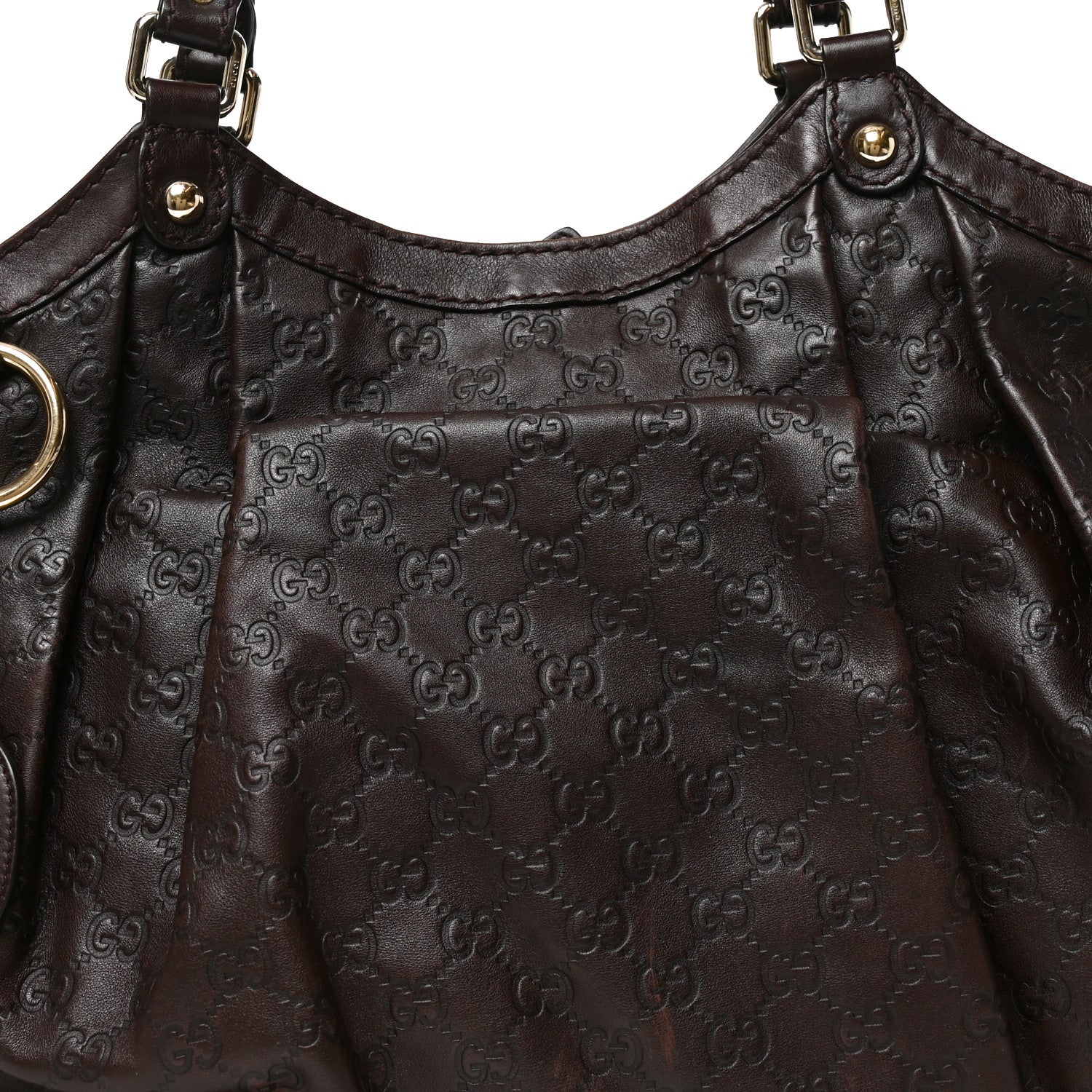 Gucci Guccissima Large Sukey Tote Dark Brown 8 of 10