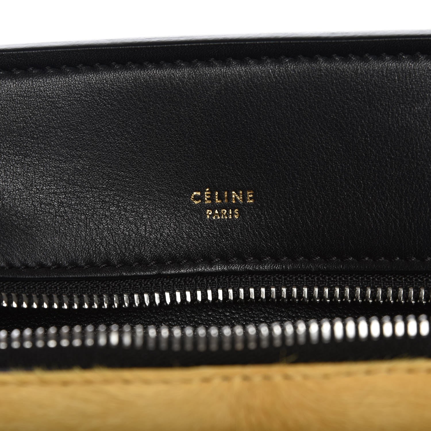 Celine Pony Hair Medium Edge Shoulder Bag Mustard 6 of 11
