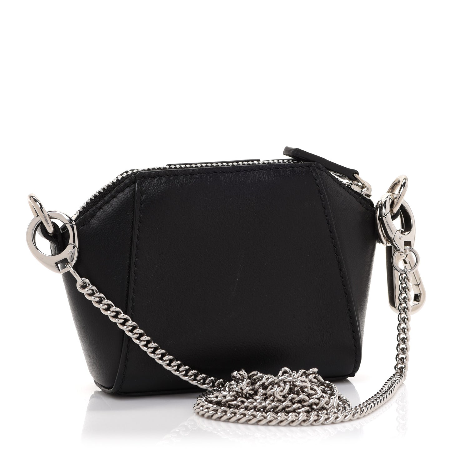 Lambskin Baby Antigona with Chain Black