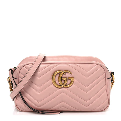 Gucci Calfskin Matelasse Small GG Marmont Chain Shoulder Bag Perfect Pink Perfect Pink 1 of 11