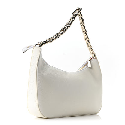 Christian Louboutin Calfskin Large Loubila Chain Shoulder Bag White 3 of 10