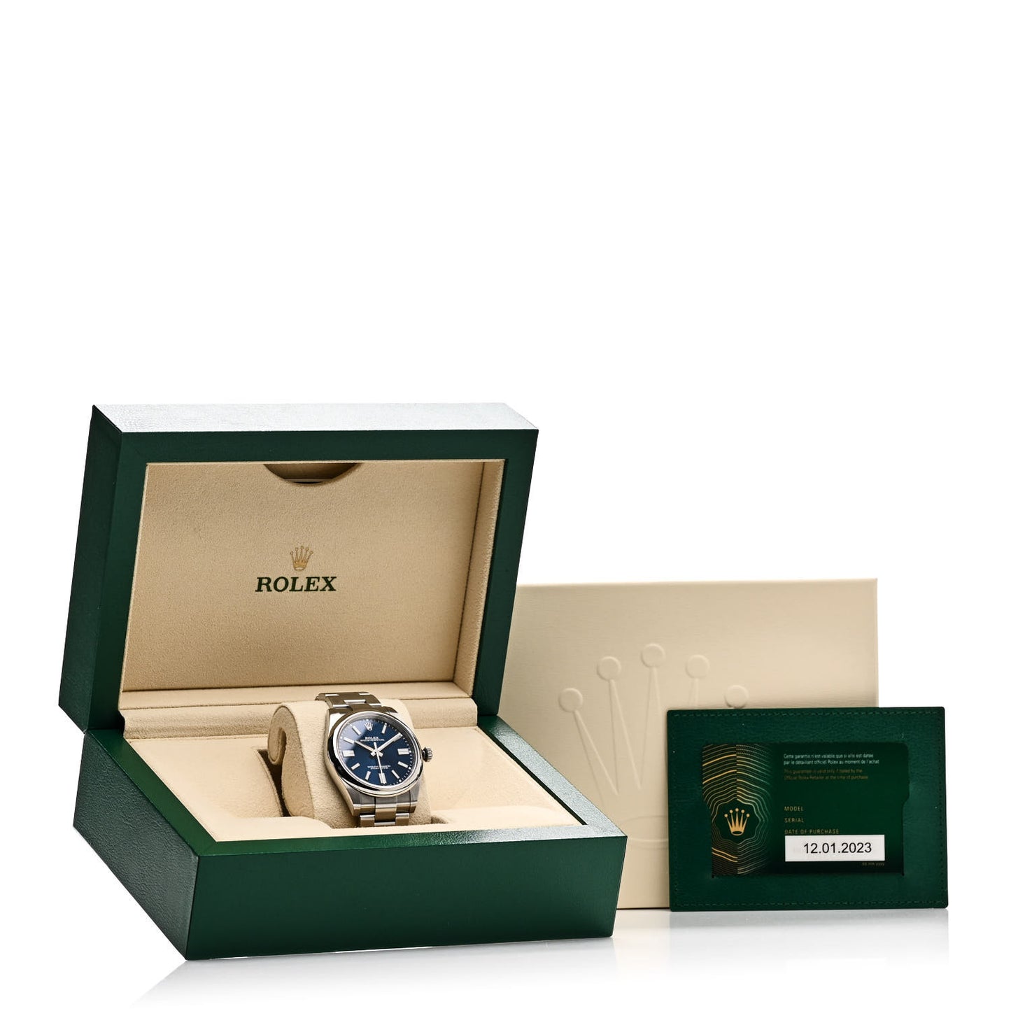 Stainless Steel 41mm Oyster Perpetual Watch Bright Blue 124300
