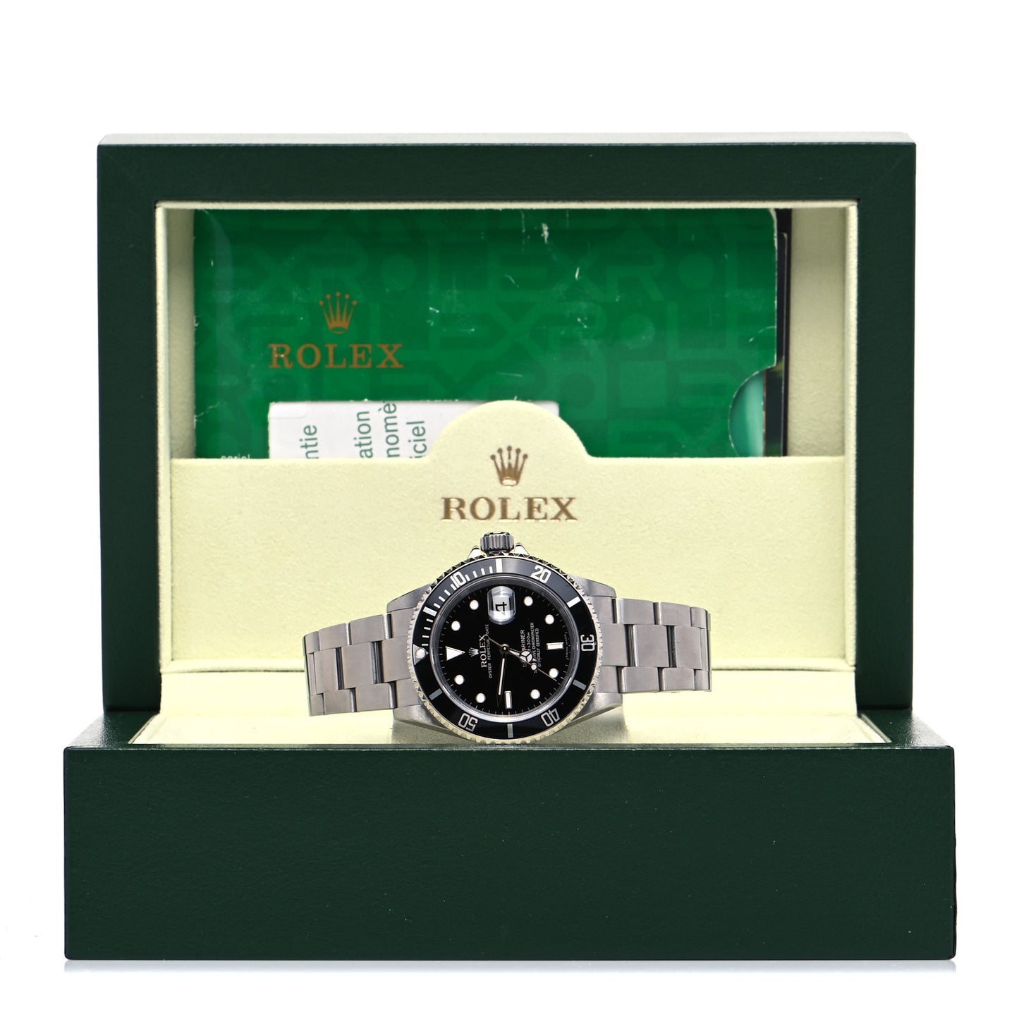 Stainless Steel 40mm Oyster Perpetual Submariner Date Watch Black 16610