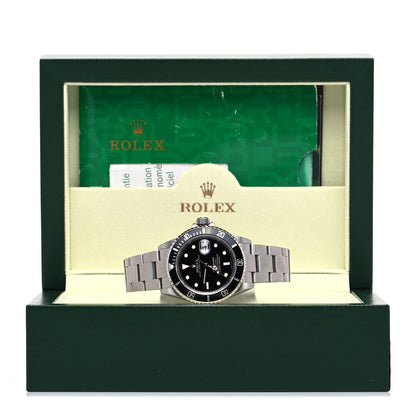 Rolex Stainless Steel 40mm Oyster Perpetual Submariner Date Watch Black 16610 5 of 5