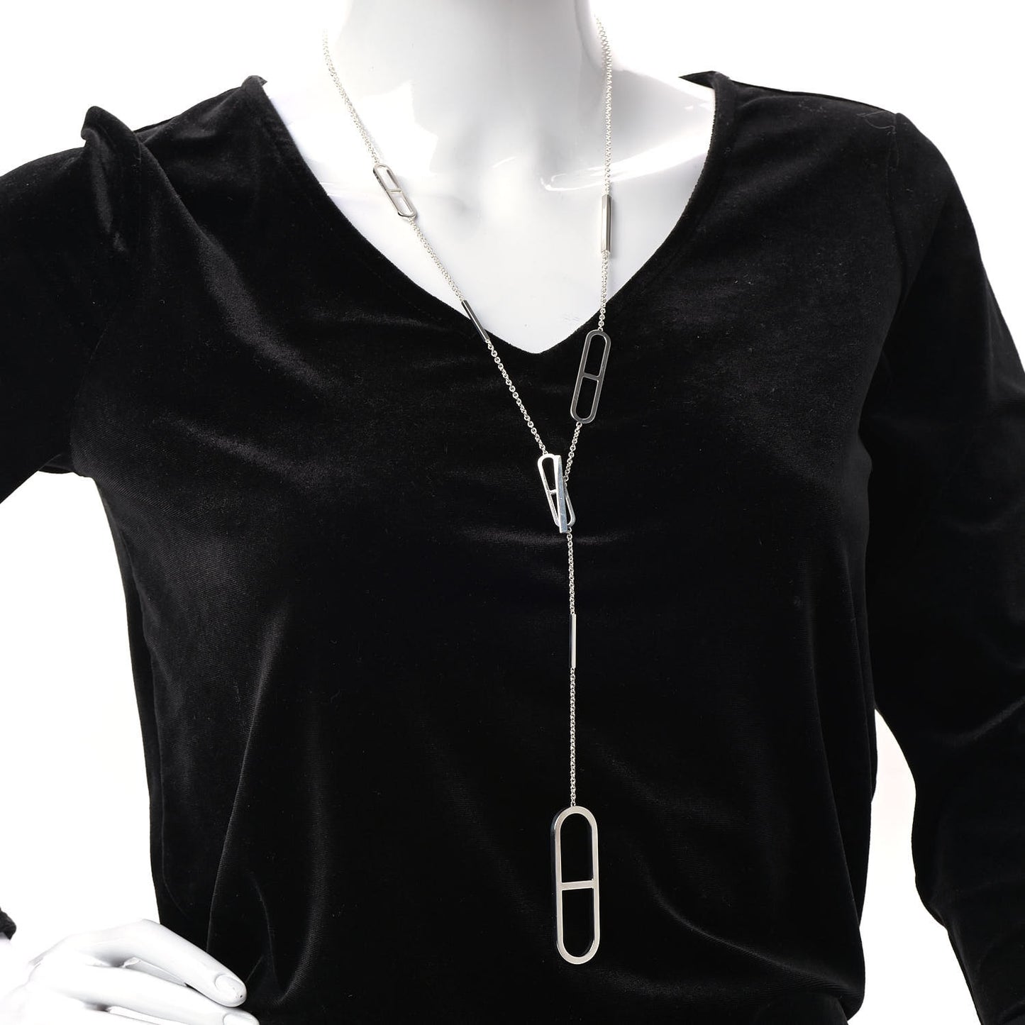 Sterling Silver Ever Chaine d'Ancre Long Lariat Necklace